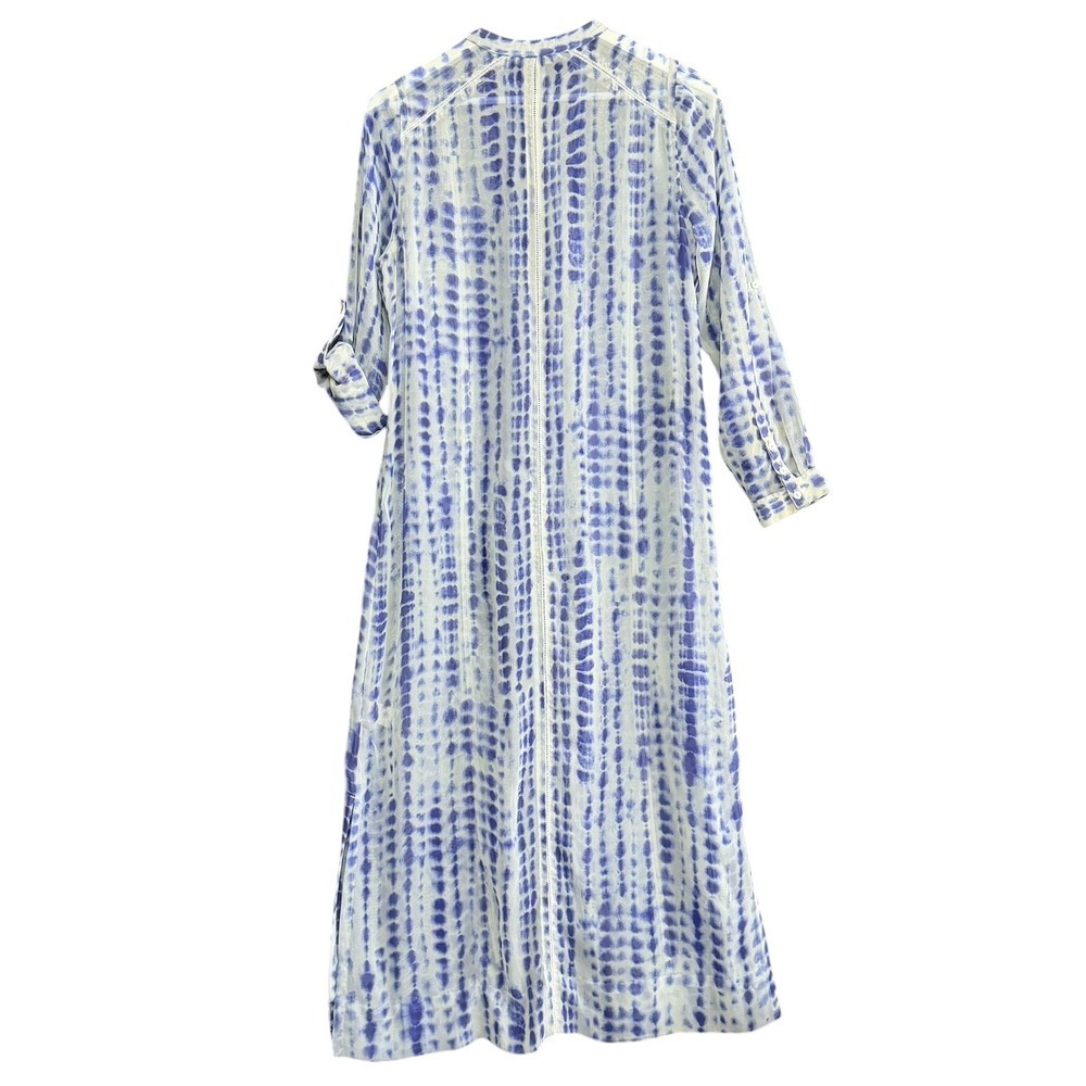 Soft Surroundings Button Front Maxi Dress Womens Boho Shibori‎ Coastal Beach - Picture 2 of 8